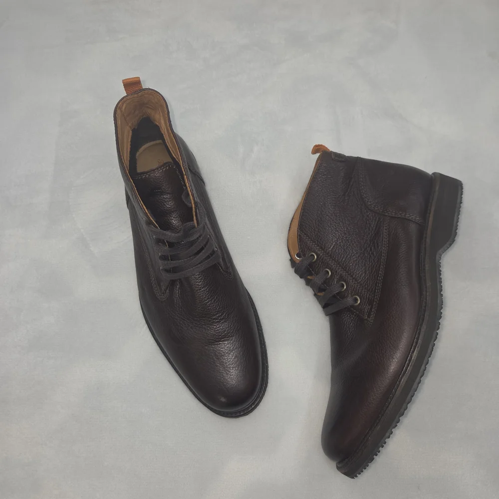 Tommy‎ Bahama Edisto Chukka Boots Brown Leather Mens 10.5M Made In Brazil